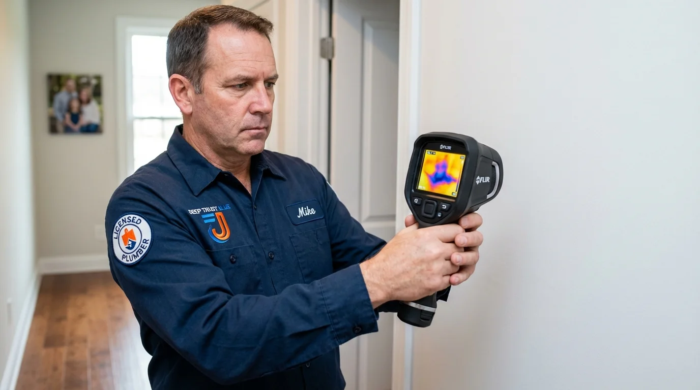 Thermal imaging leak detection by Johns Plumbing LLC in South Dennis